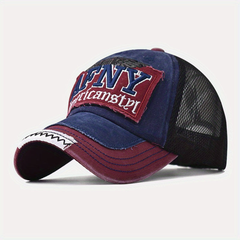 AFNY Letter Mesh Baseball Cap Vintage Sports Hat Summer Visor