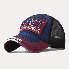 AFNY Letter Mesh Baseball Cap Vintage Sports Hat Summer Visor