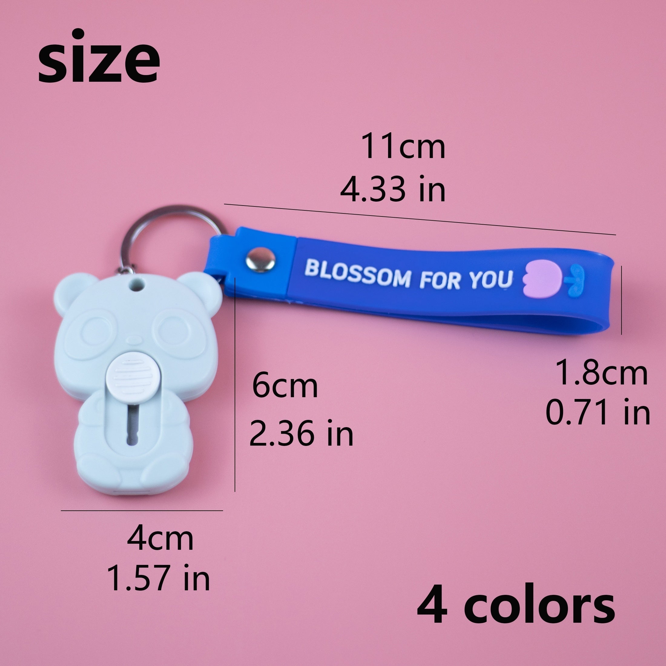Mini Flower Graphics Bear Keychain Utility Knife for DIY Cutting