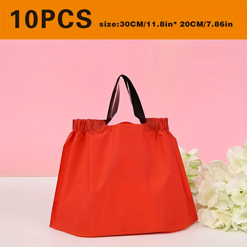 Red Christmas Gift Bag Catering Bread Shop Party Hand Packaging Bag