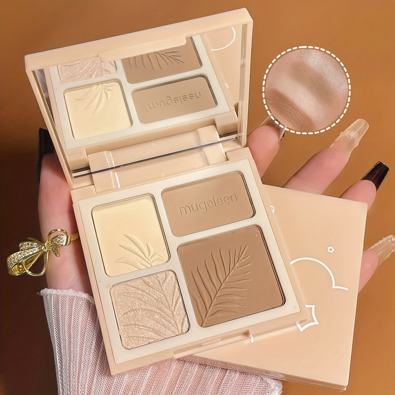 Highlighting Powder Blush Contour Palette Glitter Facial Makeup Powder