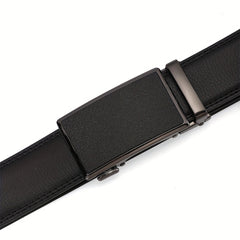 Men's High end Leather Automatic Buckle Business Belt