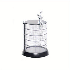 Round Rotating Jewelry Storage Box Multilayer Desktop Display Case