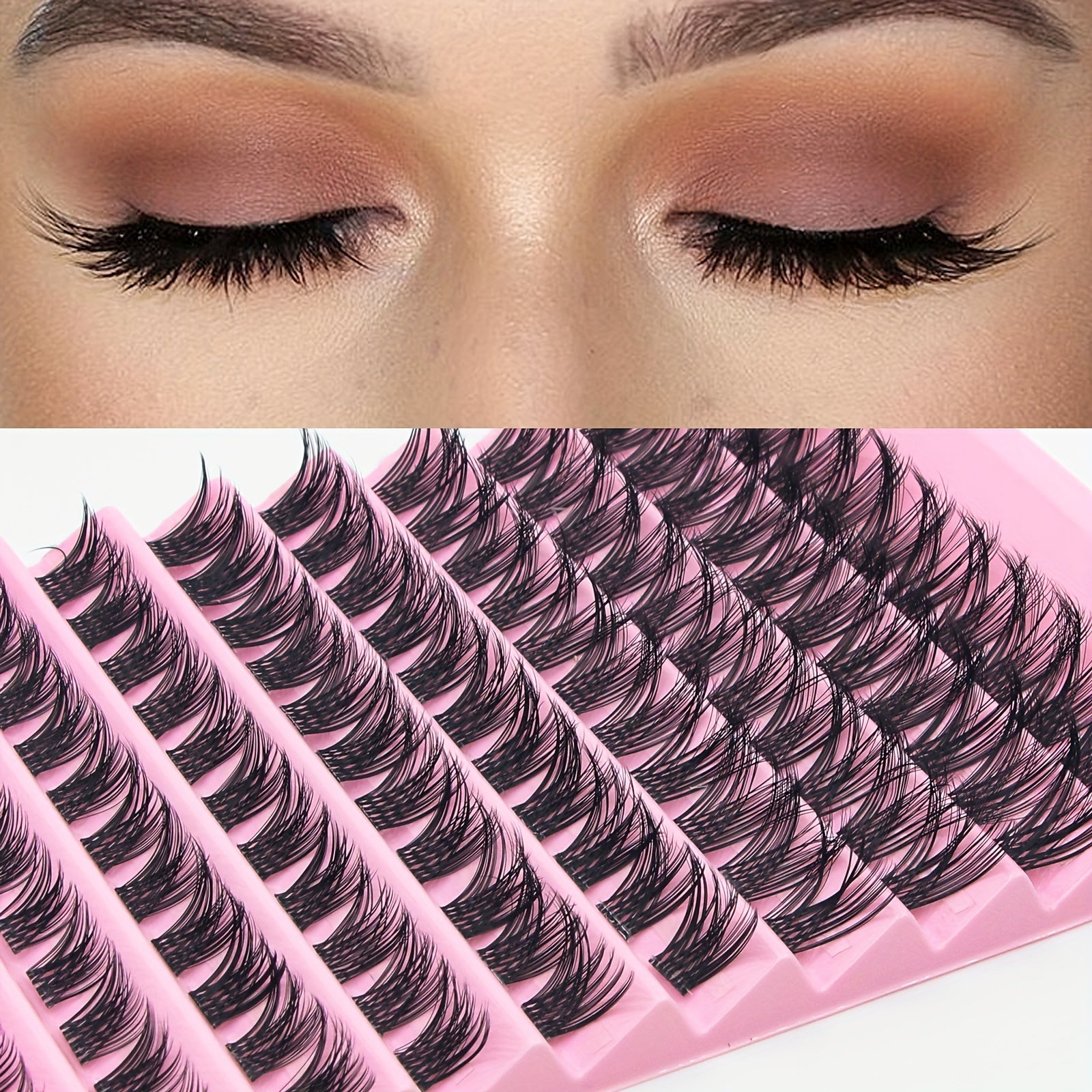 110Pcs DIY Eyelash Extensions 8 16mm False Lashes D Curling Natural Look