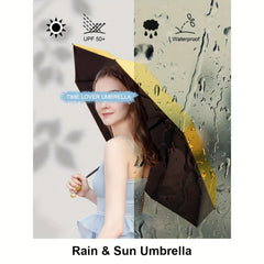 Portable 5-Fold Sun Protection Umbrella Lightweight Compact Umbrella