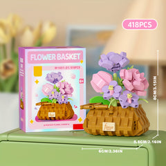 Eternal Blossom Desktop Decor ABS Building Blocks Floral Arrangement