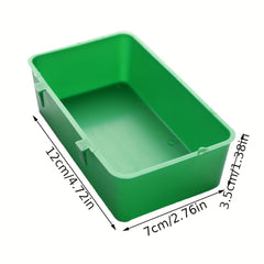 Creative Green Parrot Bathtub & Food Tray for Birds