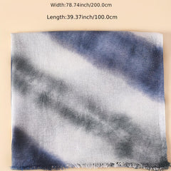 Tie Dye Scarf For Women Casual Thin Cotton Linen Pri