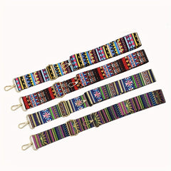Vintage Geometric Pattern Wide Bag Strap Replacement Shoulder Bag
