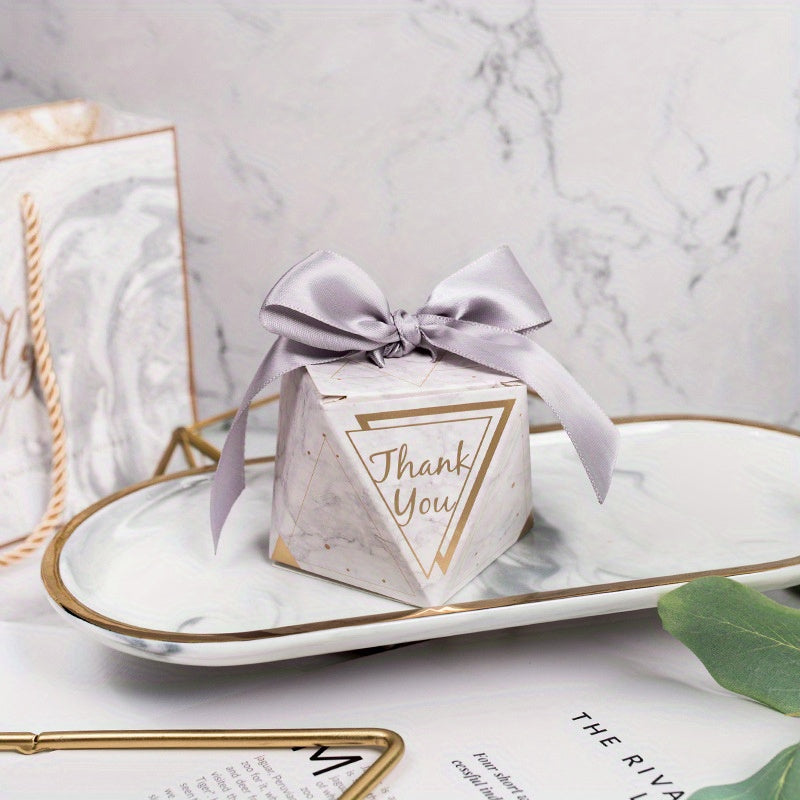 10pcs Wedding Candy Box With Bowknot for Thanksgiving