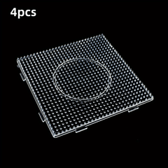 4Pcs Fuse Beads Boards 5mm Large Clear Plastic Pegboards for Jewelry Making