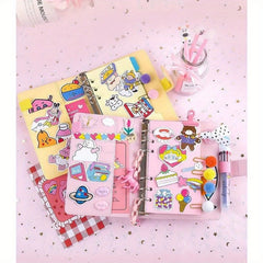 Pink Stationery Set Notebook Bundle DIY Grid Journal Sketchbook Planner Diary