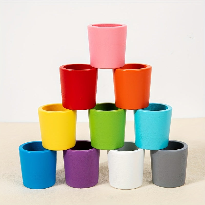 Wooden Classification Toy Set with Cups and Balls