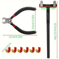 Bow String Nocking Points Set T Square Ruler With Plier And 6 Buckles