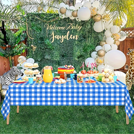 Disposable Checkered Tablecloth for Picnic Camping, Indoor and Outdoor Use