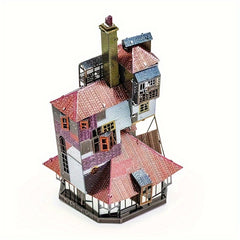 3D Metal Puzzle House Model Stainless Steel Assembled