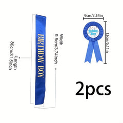 2pcs Boy Birthday Party Set with Shoulder Strap