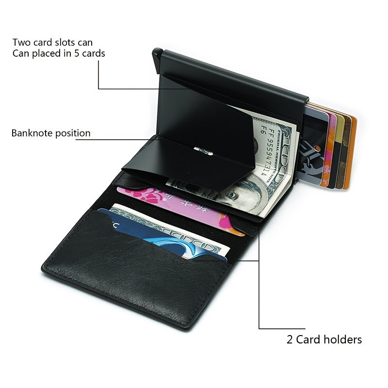 Smart Anti Theft Casual Mini Aluminum Alloy Men's Wallet