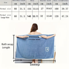Coral Velvet Bath Skirt for Adults Water Absorption Quick Drying Towel