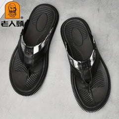 LAORENTOU Men's Non Slip Flip Flops Quick Drying Comfy Thong Sandals