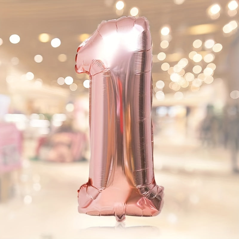 1pc Rose Golden Number Balloon Birthday Party Decoration