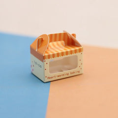 3pcs Puppet House Set Transparent Boxes for Dollhouse Furniture & Desserts
