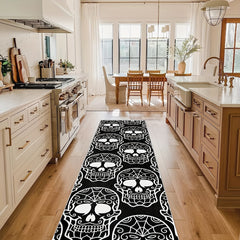 2'X10' Extra Long Skull Runner Rugs Laundry Room Rug Oriental Hallway Rug Runner