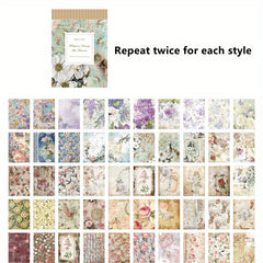 100pcs Vintage Private Collection Series Background Paper Pack