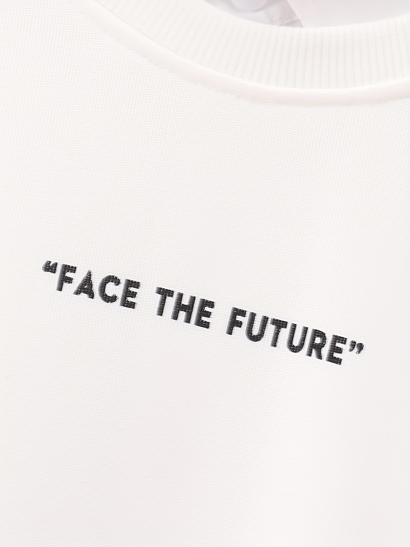 FACE THE FUTURE Boys Sweatshirt Long Sleeve Crew Neck Tops