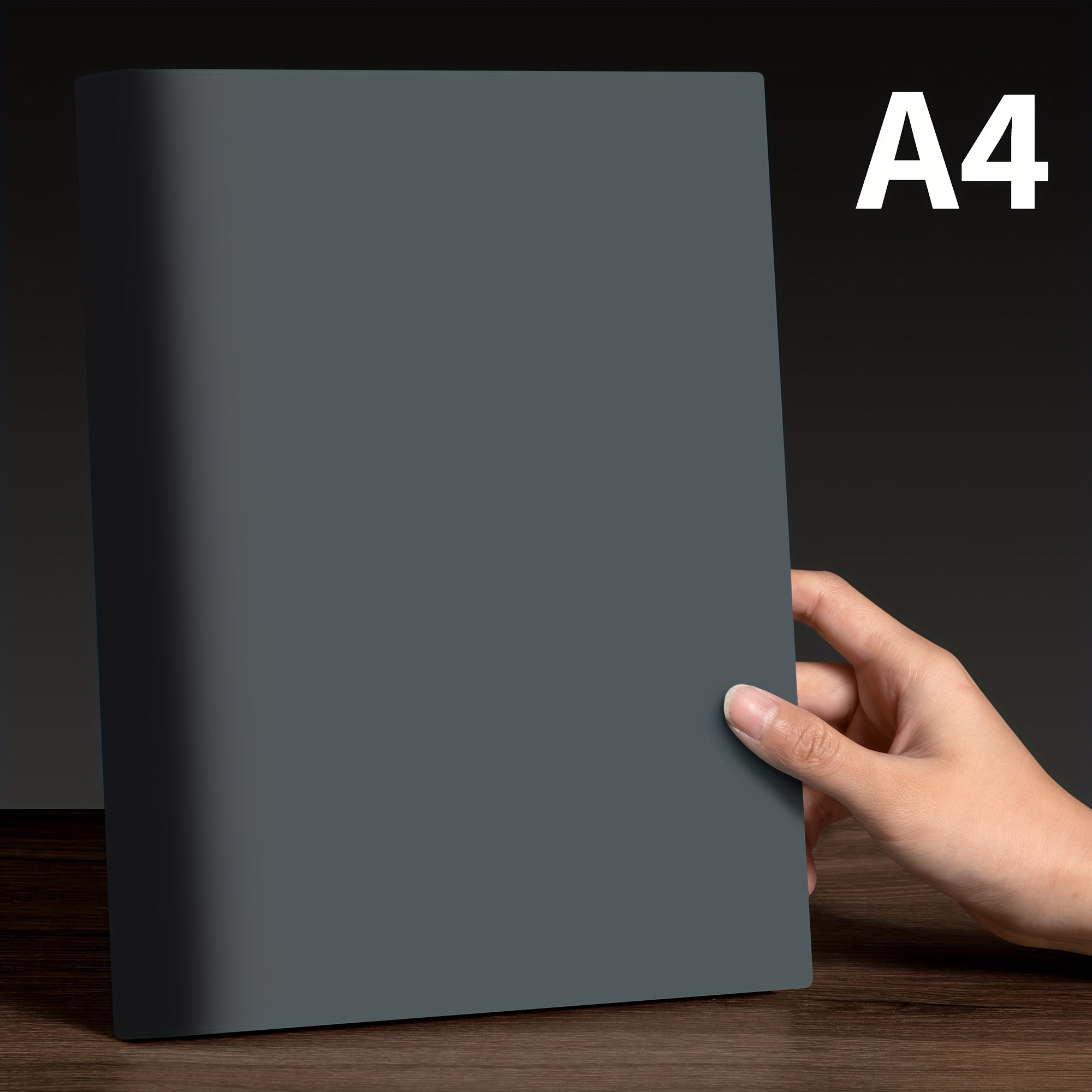 A4 Thick Notebook 200 Pages Soft Leather Horizontal Lines