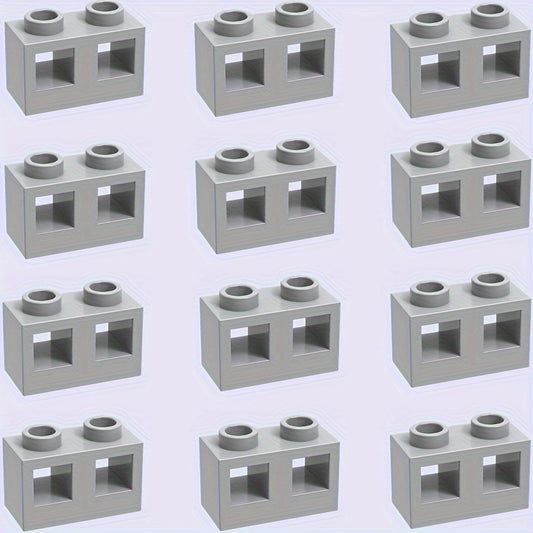 12pcs Building Blocks Set 1x2 High Wall Bricks with Dual Studs
