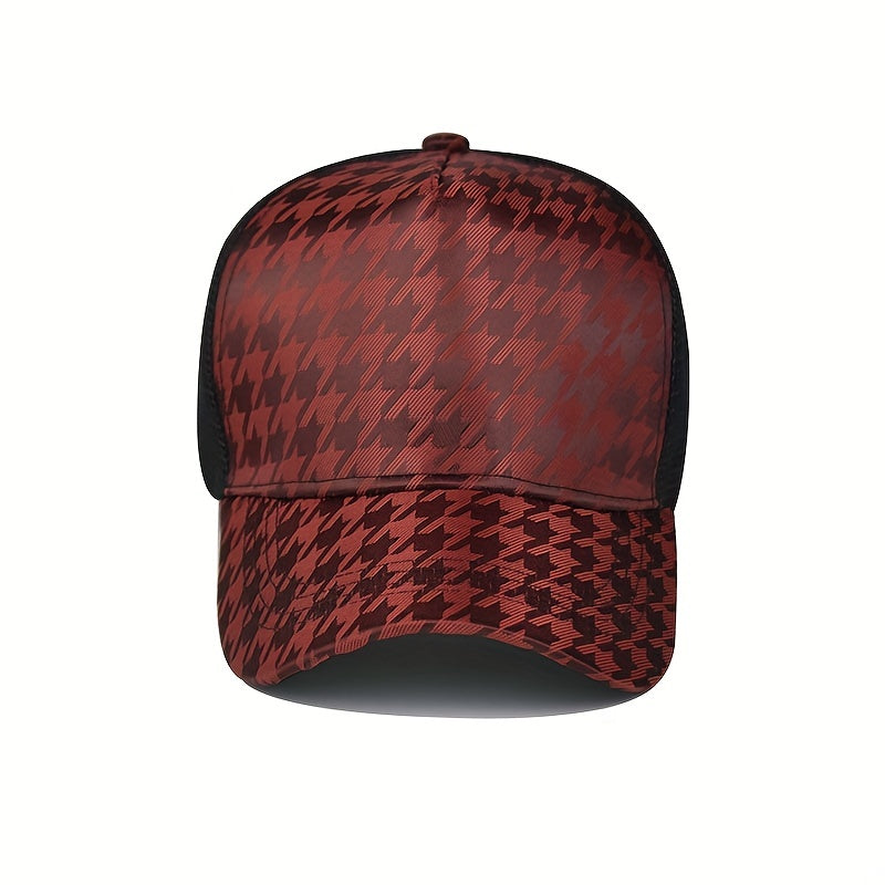 Casual Sunscreen Outdoor Thousand Bird Plaid Baseball Cap
