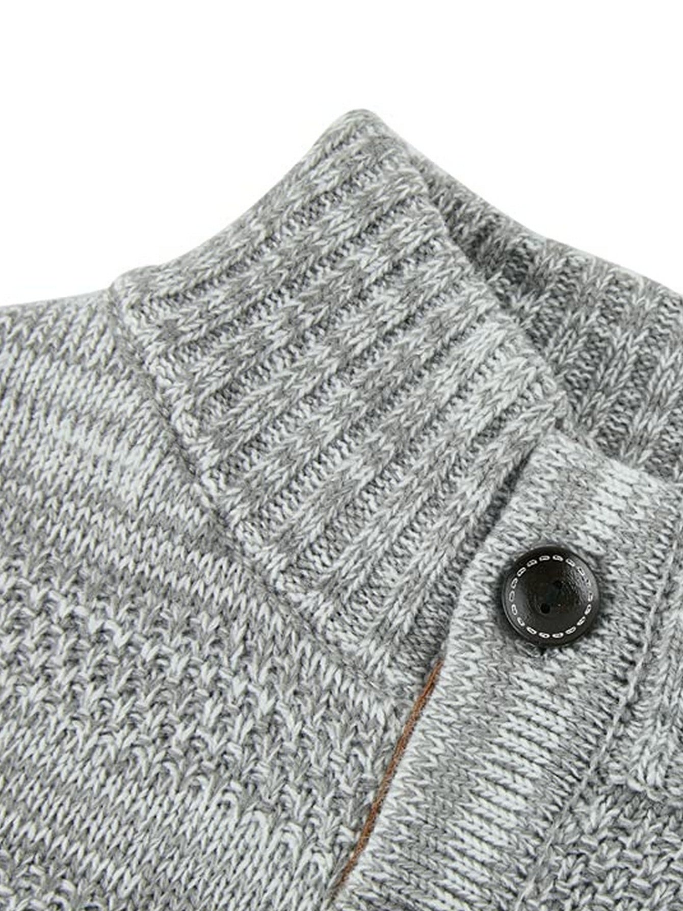 Men's Quarter Zip Polo Collar Knit Pullover Sweater