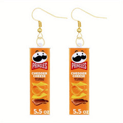Funny Biscuit Chip Chocolate Dangle Earrings Acrylic Jewelry