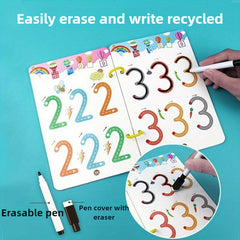 34 Page Control Pen Exercise Book Set for Kids, Erasable Pens