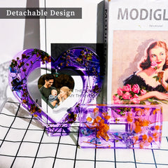 Heart Photo Frame Resin Silicone Mold Floral Art Crafts Home Decor
