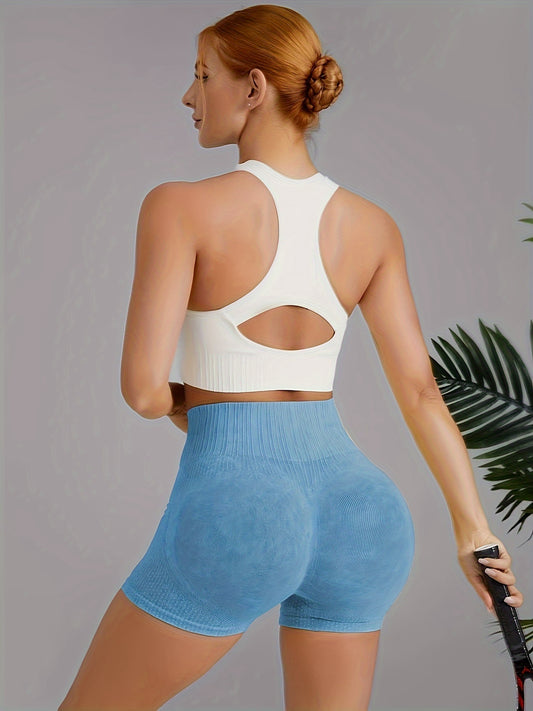 3pcs High Waist Tummy Control Quick Drying Yoga Shorts