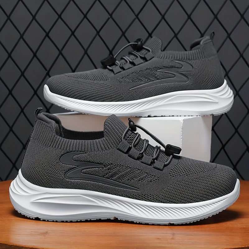 Soft Thick Sole Shock Absorption Flying Woven Shoes Lightweight