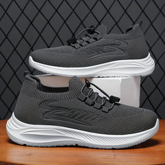 Soft Thick Sole Shock Absorption Flying Woven Shoes Lightweight