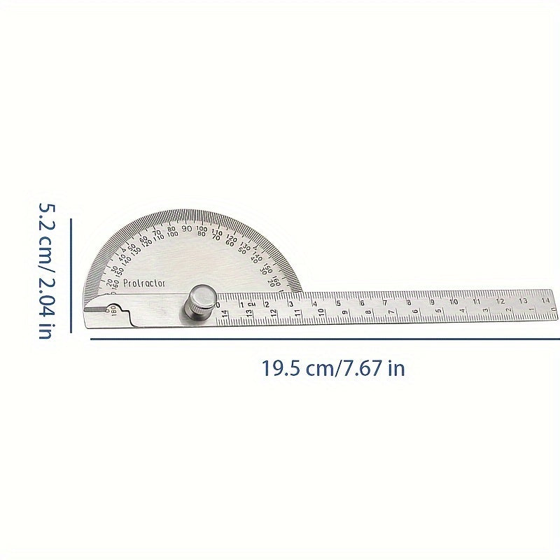 Stainless Steel Angle Ruler 0-180 Degrees Measure Tool – CRAZE