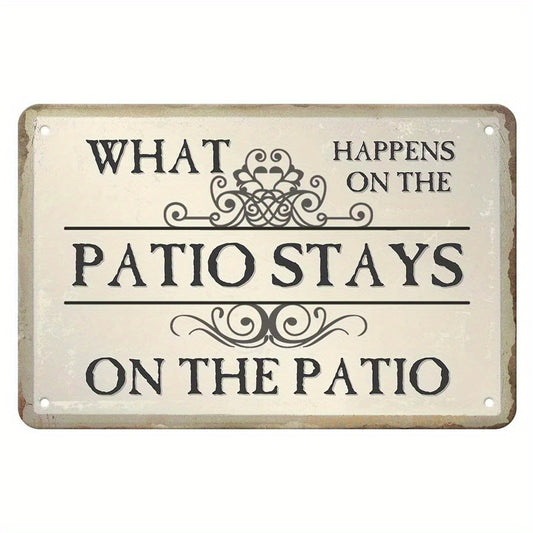 Funny Metal Tin Sign Patio Porch Signs Patio Decor Outdoor Bar Wall Decor