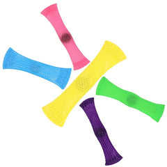 4Pcs Braided Mesh Tubes Fidget Toys with Marble