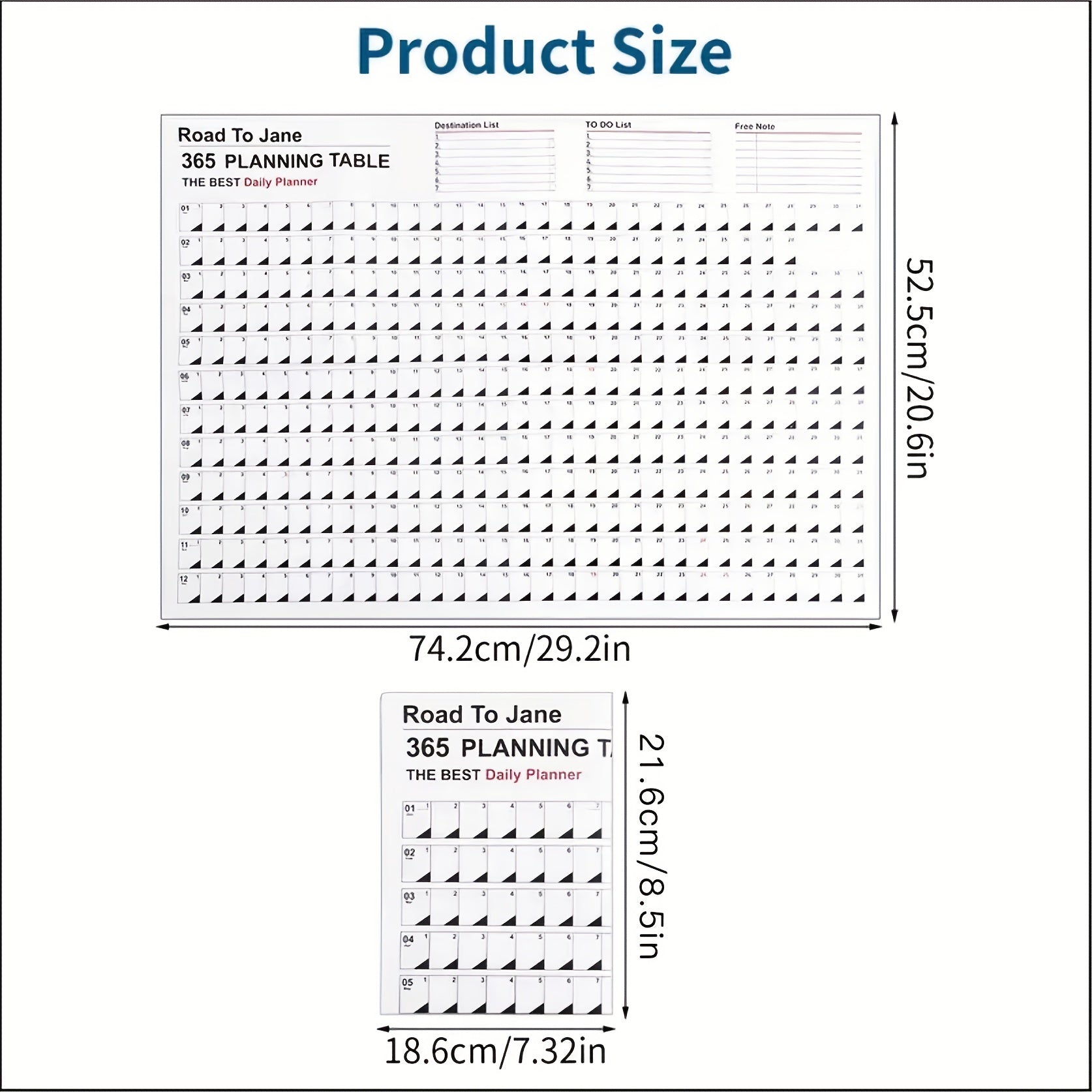 Annual English Desk Calendar Creative Planner