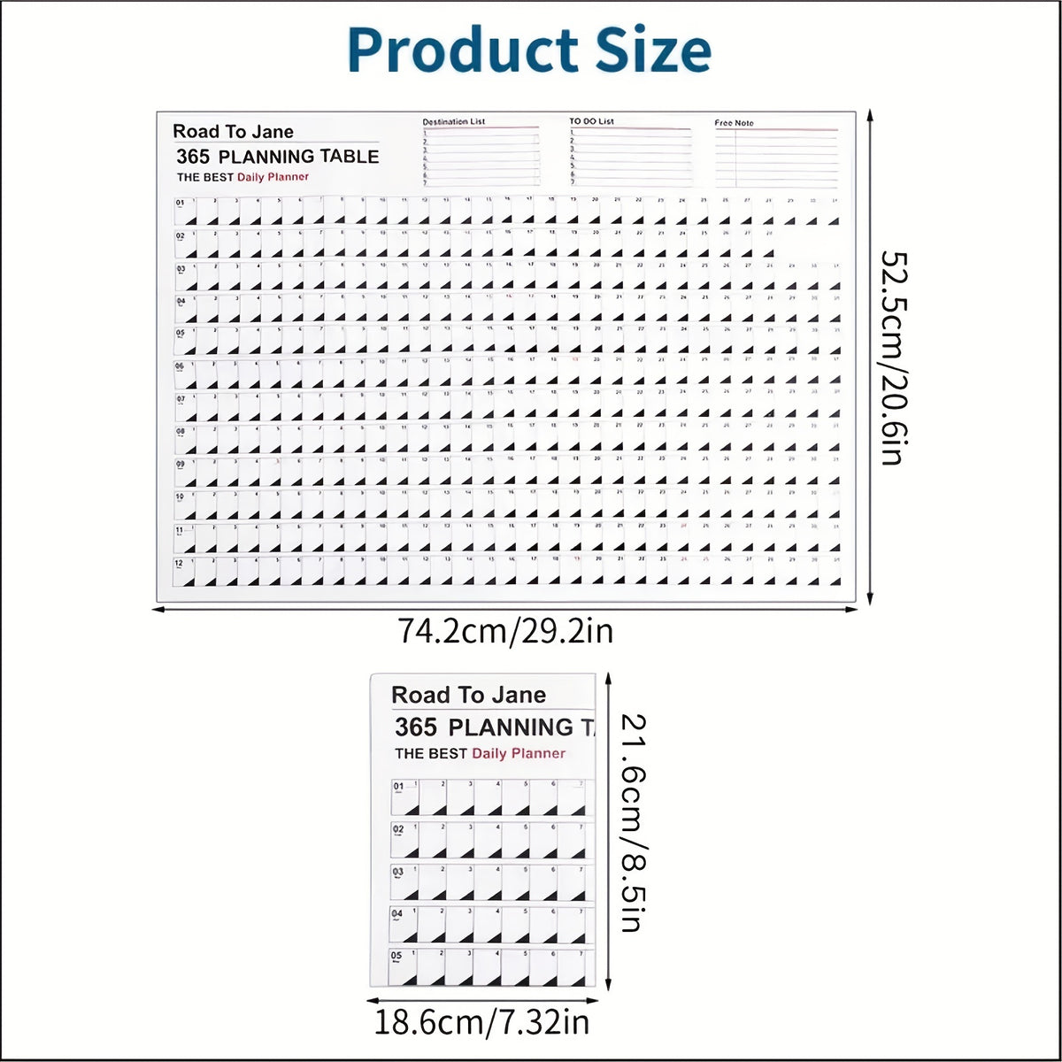 Annual English Desk Calendar Creative Planner