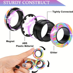 Magnetic Finger Ring Fidget Toy Halloween Christmas Gift