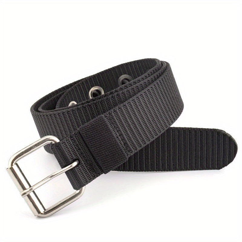 Canvas Belt Grommet Eyelet Rivet Jeans Belt For Men