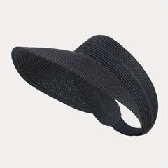 Khaki Faux Fur Woven Sun Hat for Men Women