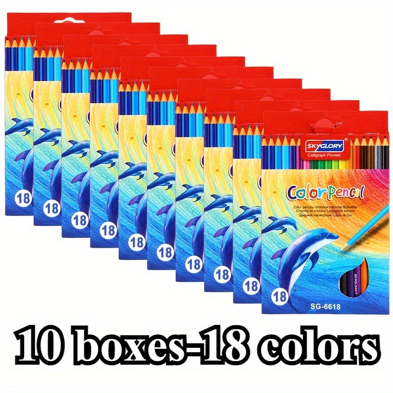 10 Boxes Colorful Pencils for Art Supplies