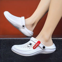 Women's Flat Clogs Sandals Adjustable Strap Non Slip Outdoor Beach Slippers