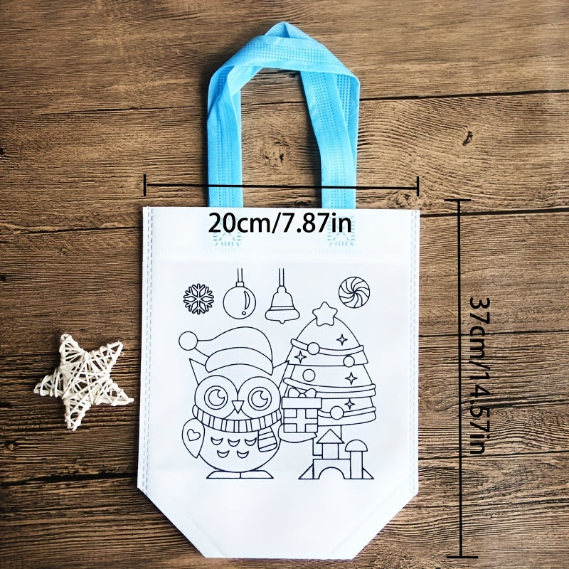 Non woven Graffiti Bag DIY Handbag Children's Hand painted Coloring Painting